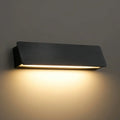 Modern Outdoor Wall Lamp - White/Black Metal Rectangular Design for Garden - Flindria