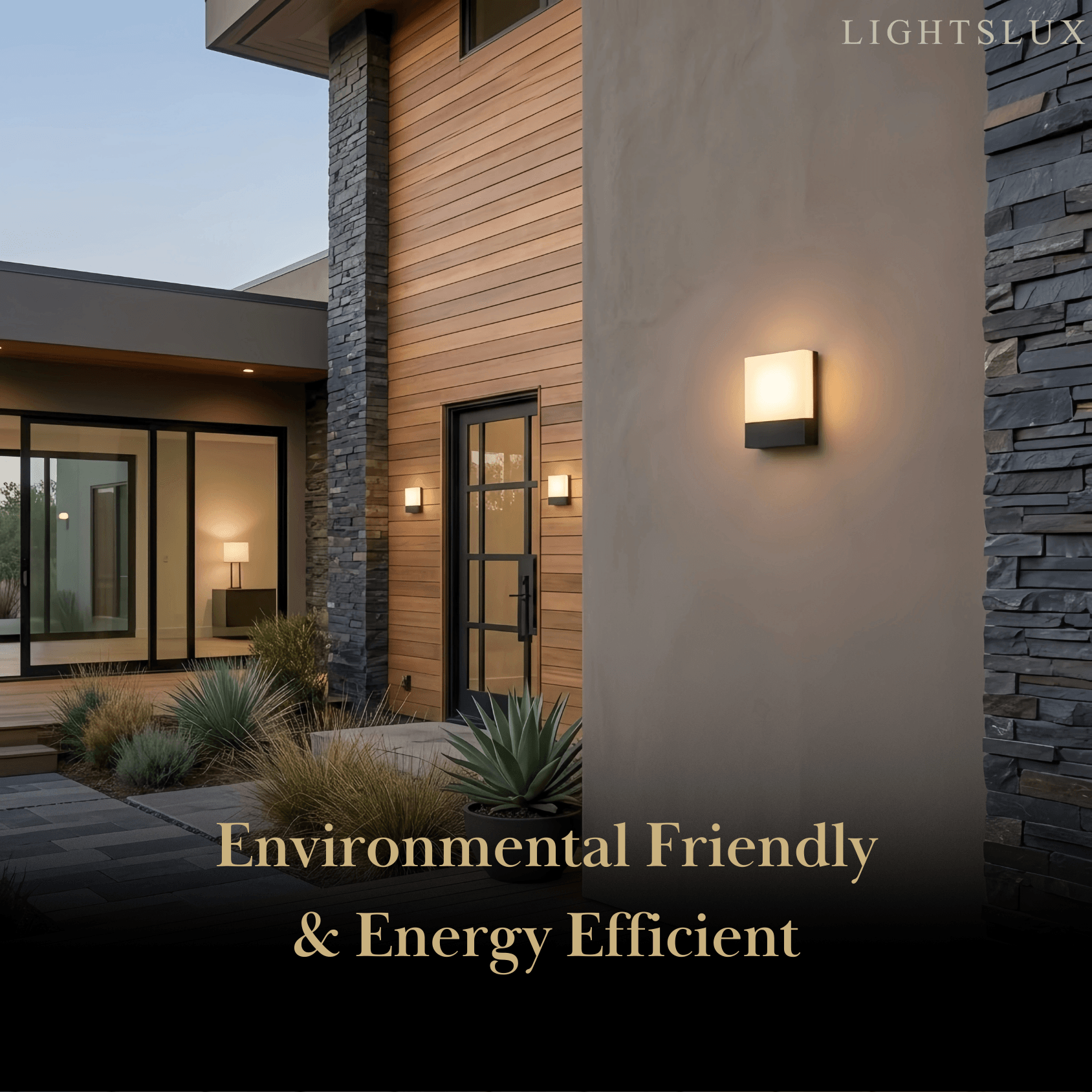Modern Outdoor Wall Lamp --Metal/Acrylic Square Design for Garden - Flindria