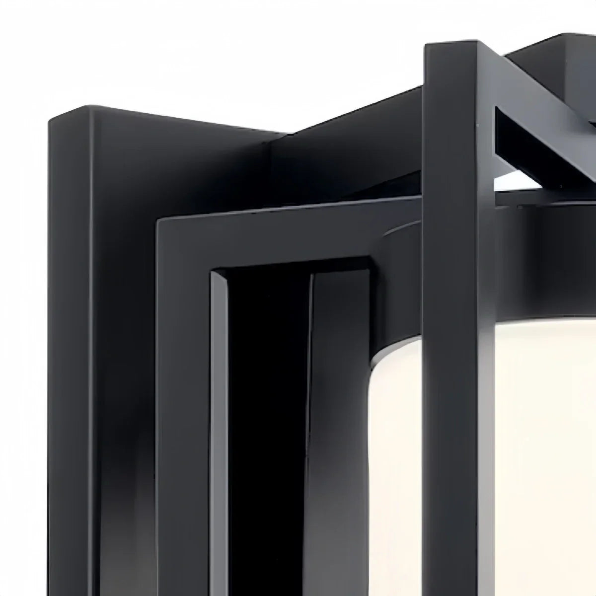 Modern Rectangular Outdoor Wall Sconce - Black Metal for Courtyard - Flindria
