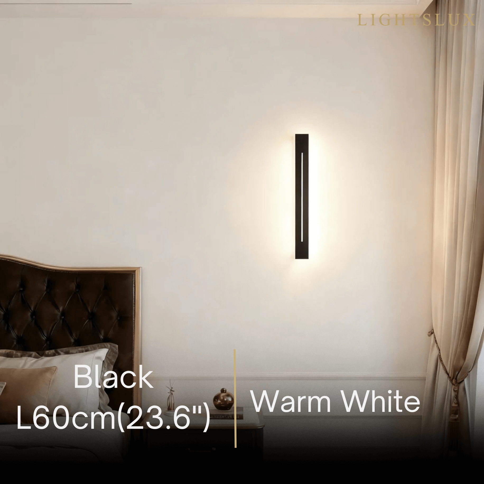 Minimalist LED Wall Lamp – Black/Gold for Bedroom - Flindria