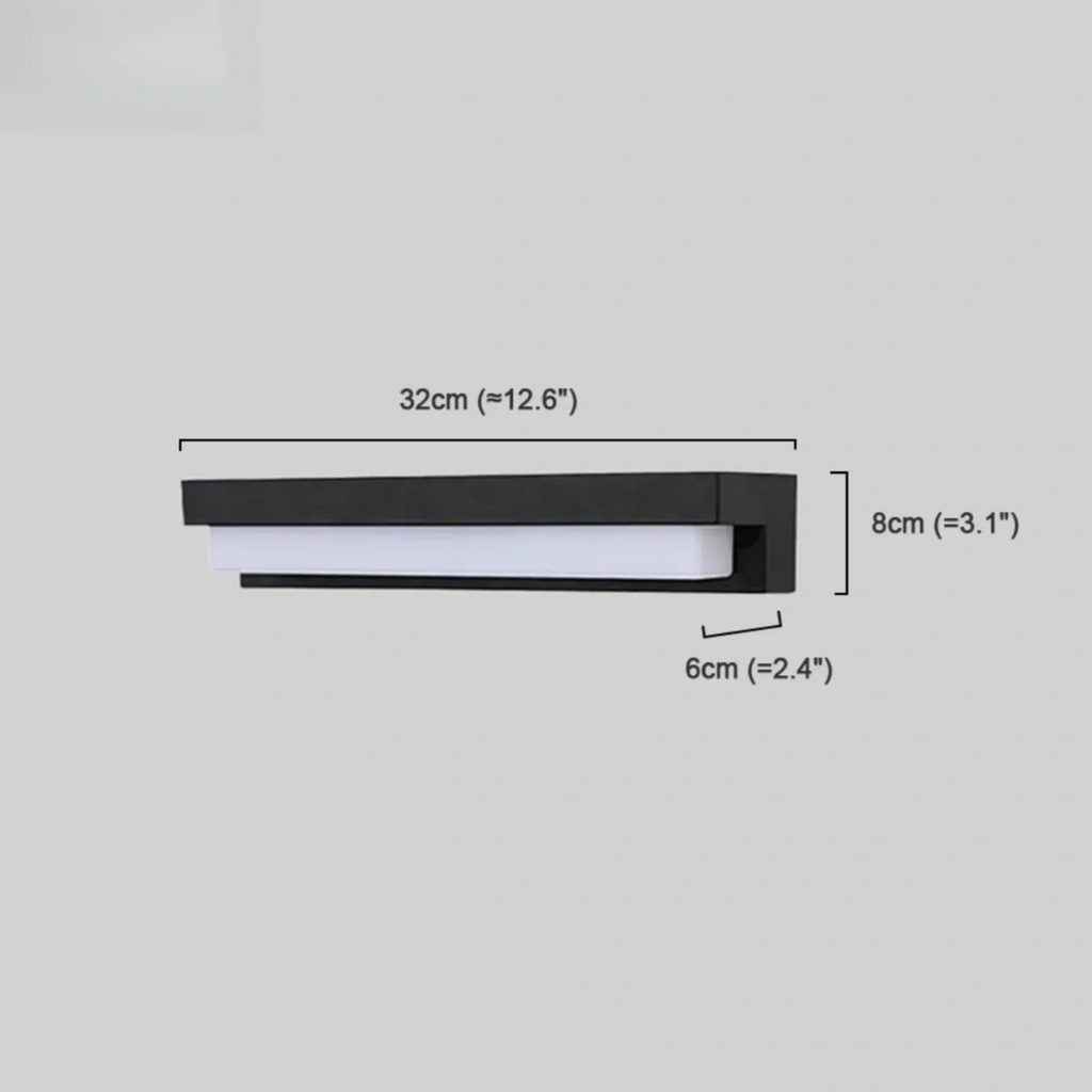 Modern Solar Linear Outdoor Wall Lamp – Metal & Acrylic Light for Exterior Walls - Flindria