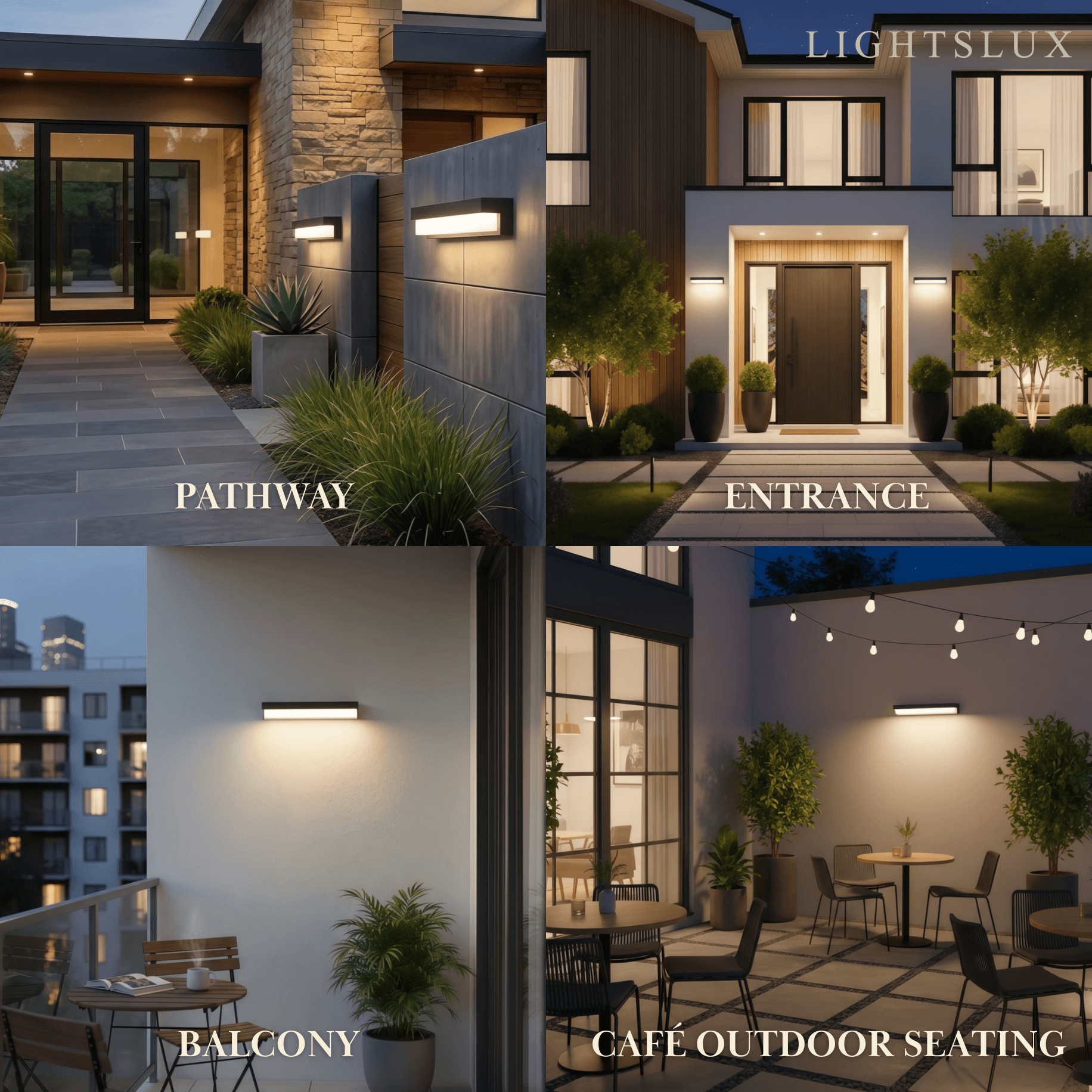 Modern Solar Linear Outdoor Wall Lamp – Metal & Acrylic Light for Exterior Walls - Flindria