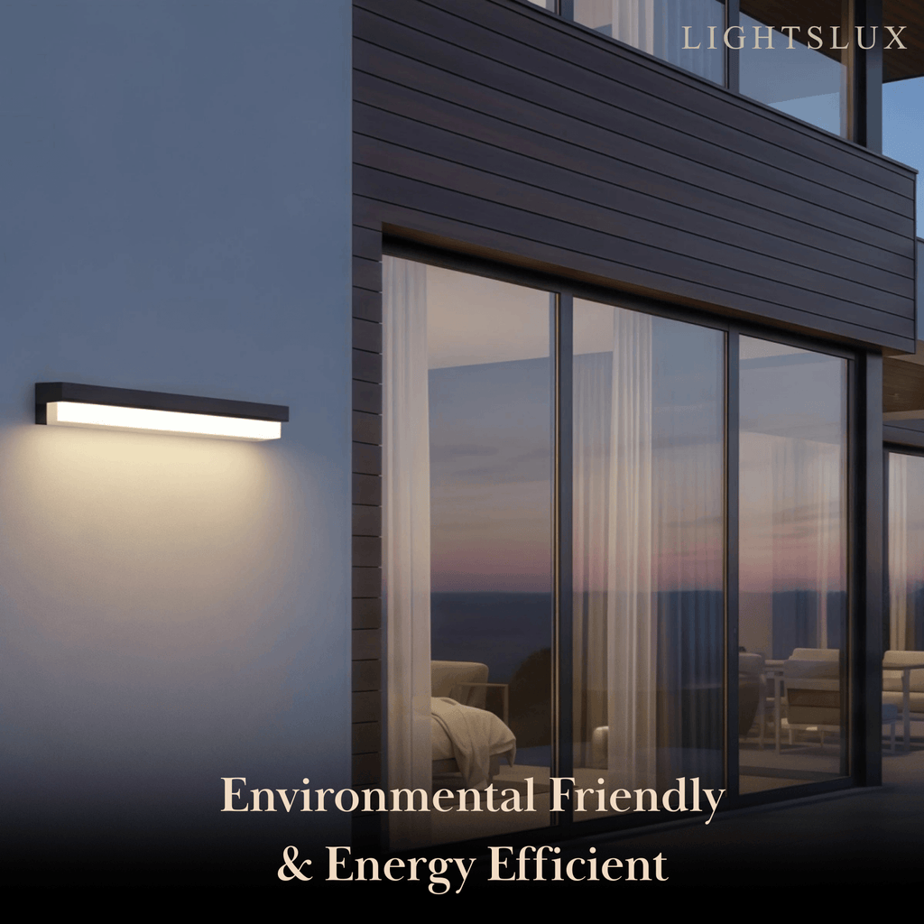 Modern Solar Linear Outdoor Wall Lamp – Metal & Acrylic Light for Exterior Walls - Flindria
