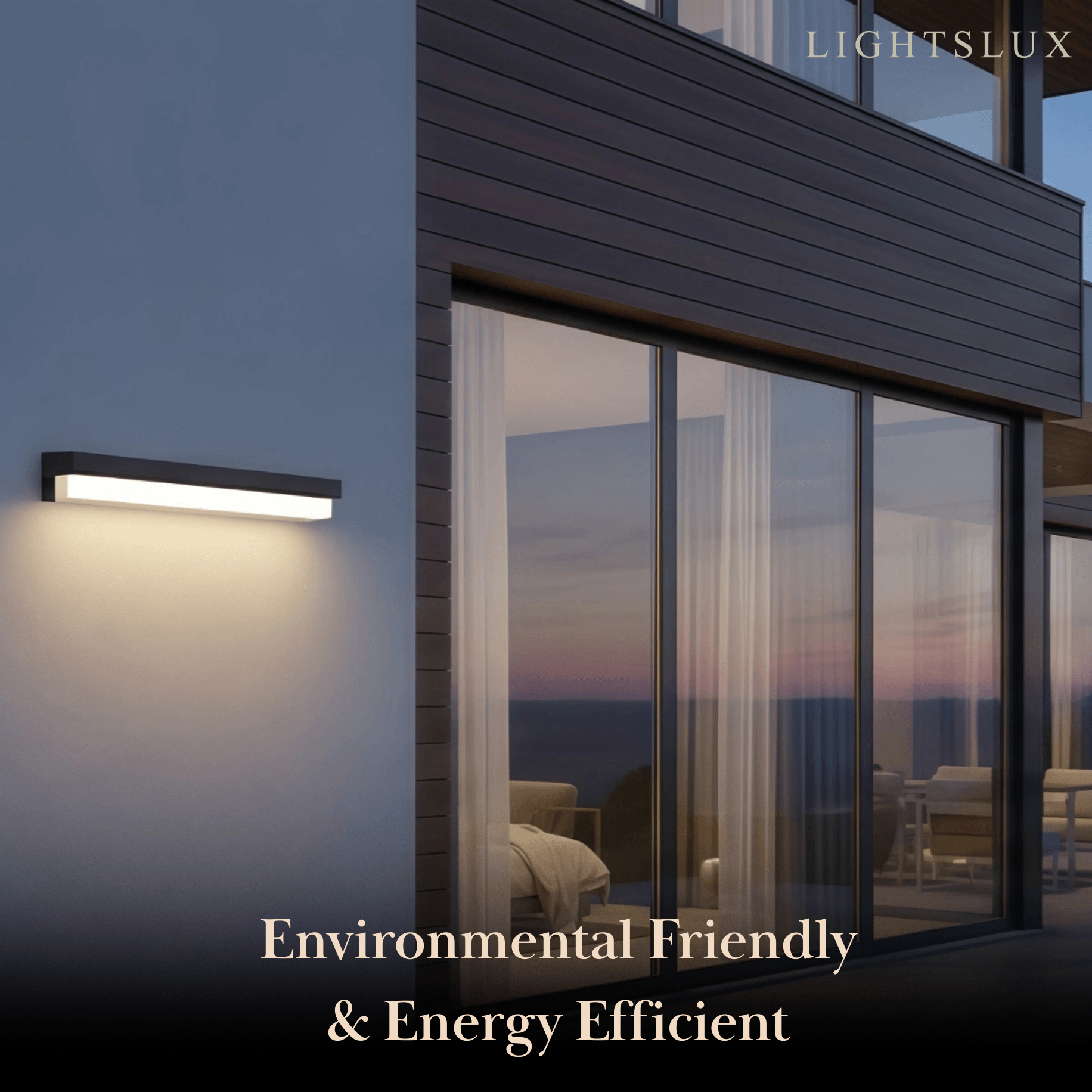 Modern Solar Linear Outdoor Wall Lamp – Metal & Acrylic Light for Exterior Walls - Flindria