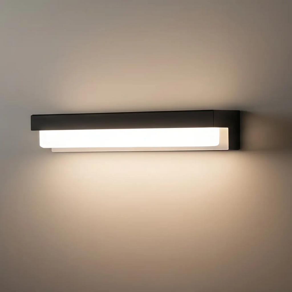 Modern Solar Linear Outdoor Wall Lamp – Metal & Acrylic Light for Exterior Walls - Flindria
