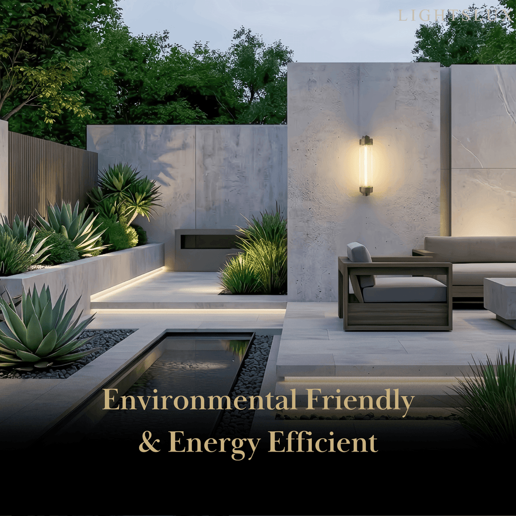 Modern Outdoor Wall Lamp - Bronze Glass Cylindrical Design for Garden & Patio - Flindria