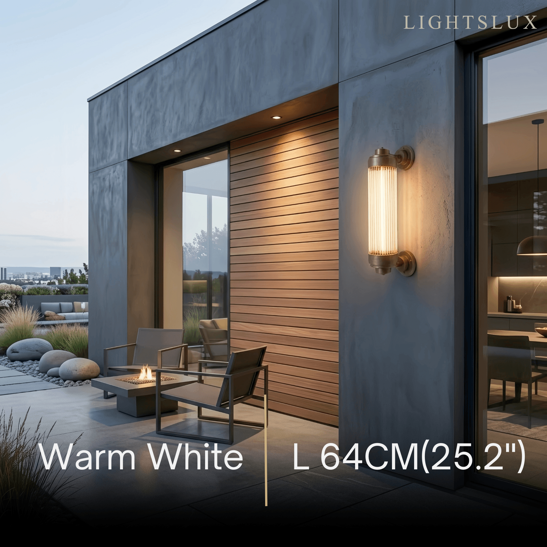 Modern Outdoor Wall Lamp - Bronze Glass Cylindrical Design for Garden & Patio - Flindria