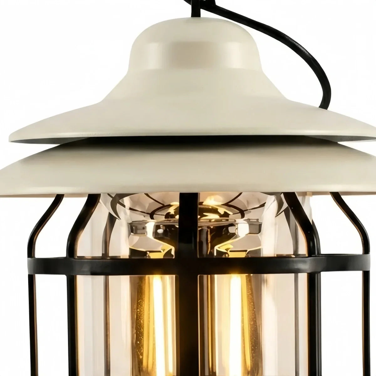 Vintage Outdoor Pathway Lights - Black/White Acrylic Resin Lantern for Terrace - Flindria