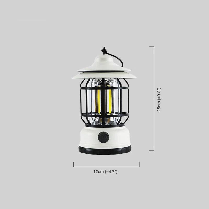 Vintage Outdoor Pathway Lights - Black/White Acrylic Resin Lantern for Terrace - Flindria