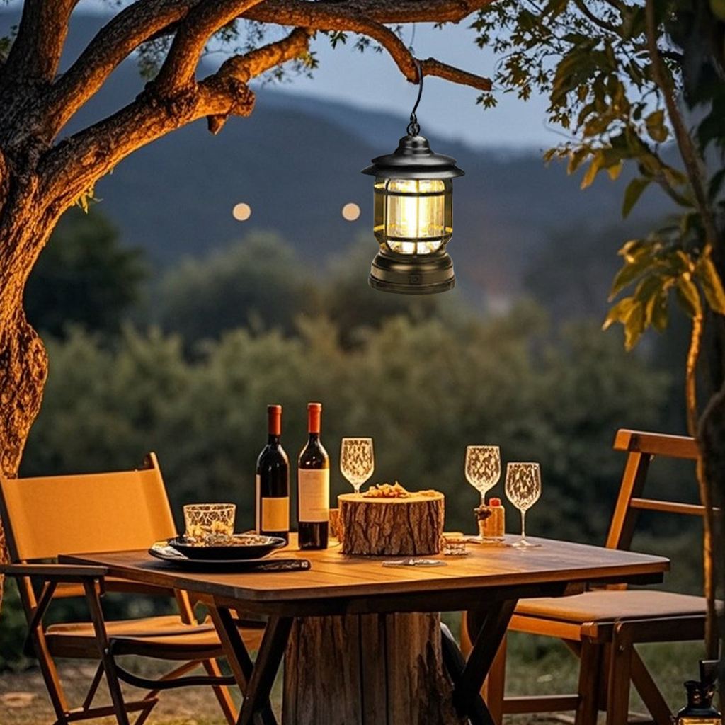 Vintage Outdoor Pathway Lights - Black/White Acrylic Resin Lantern for Terrace - Flindria