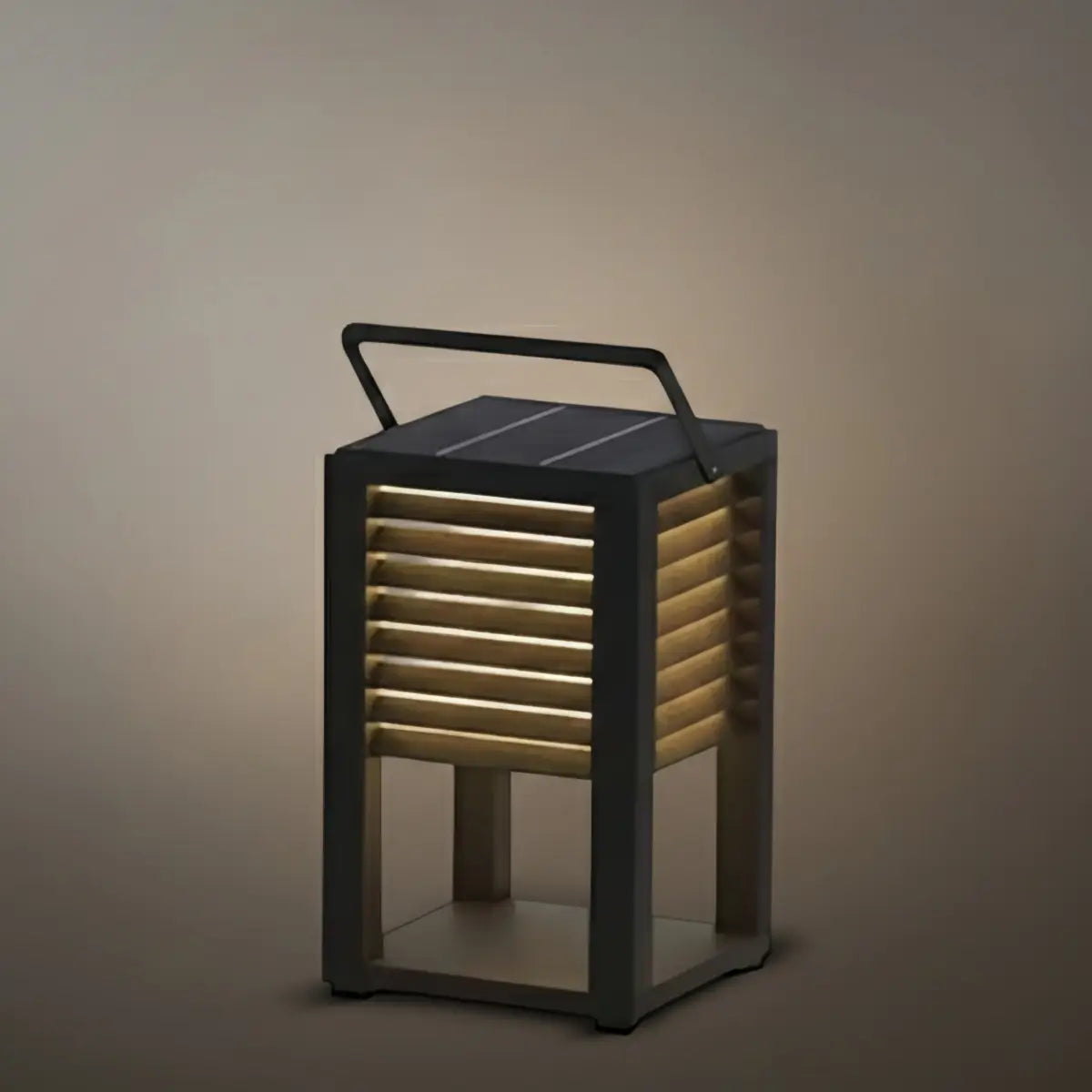 Moderne sol utendørs gulvlampe – rektangulær svart lanterne lys hage/uteplass - Flindria