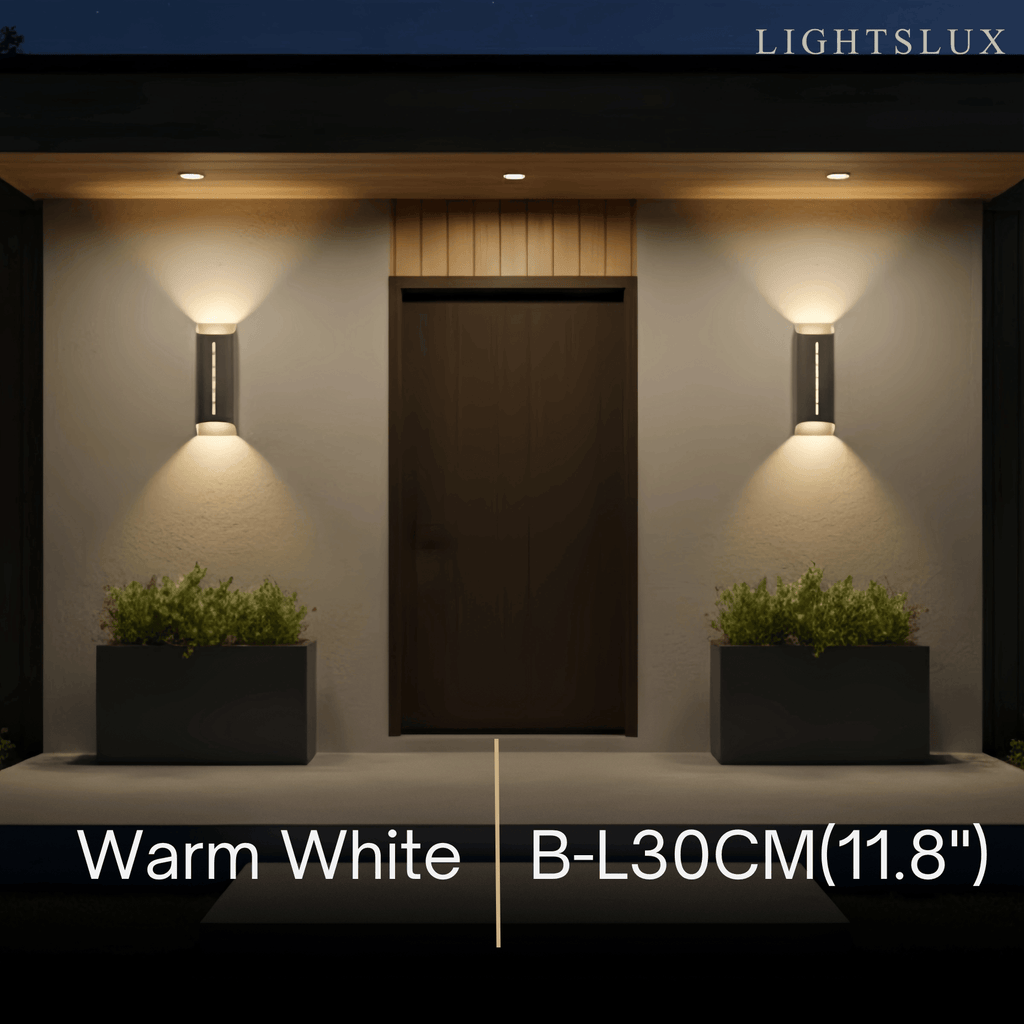 Modern Solar Wall Sconce – Black Metal Courtyard/Garden - Flindria