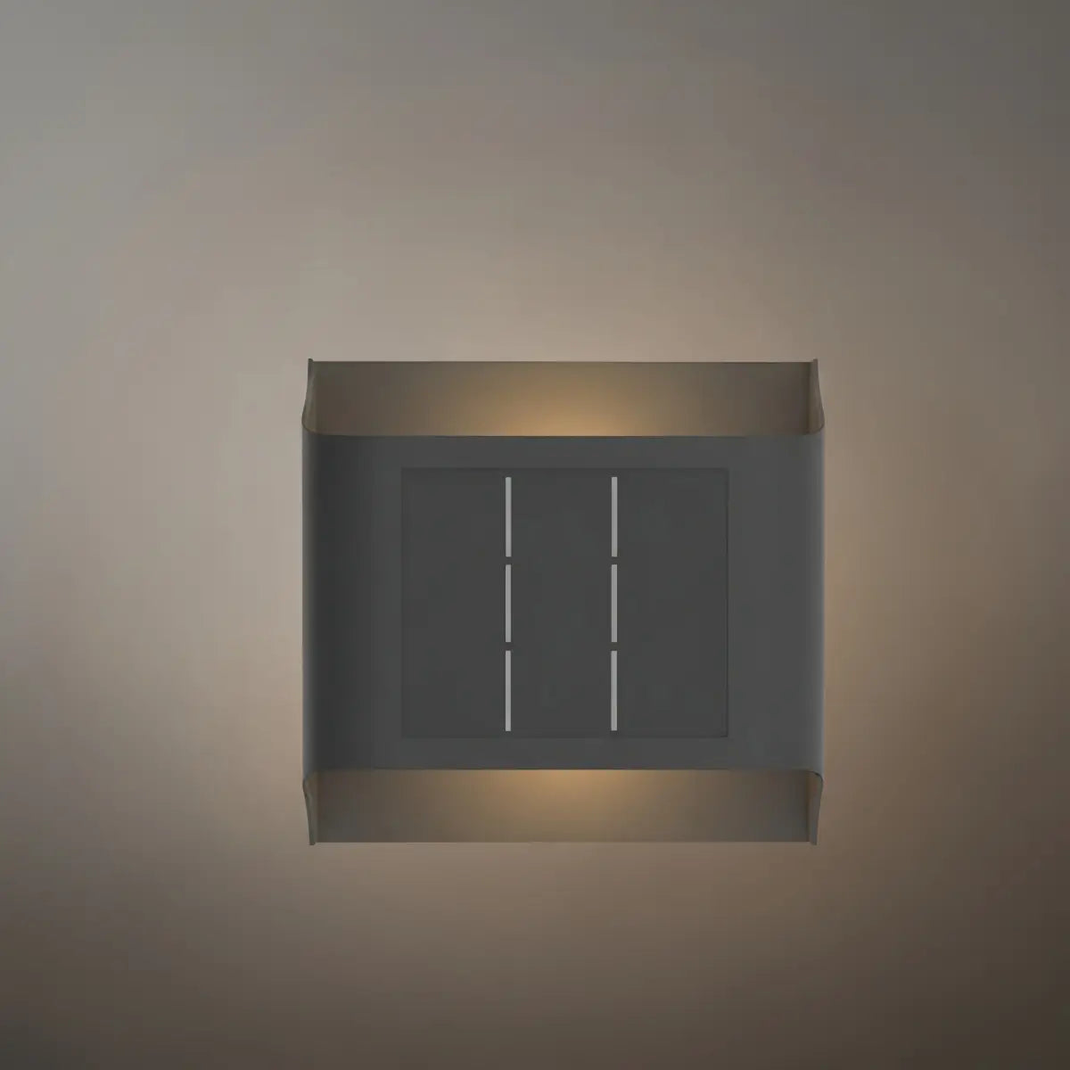 Applique murale solaire moderne – Métal noir pour cour/jardin - Flindria