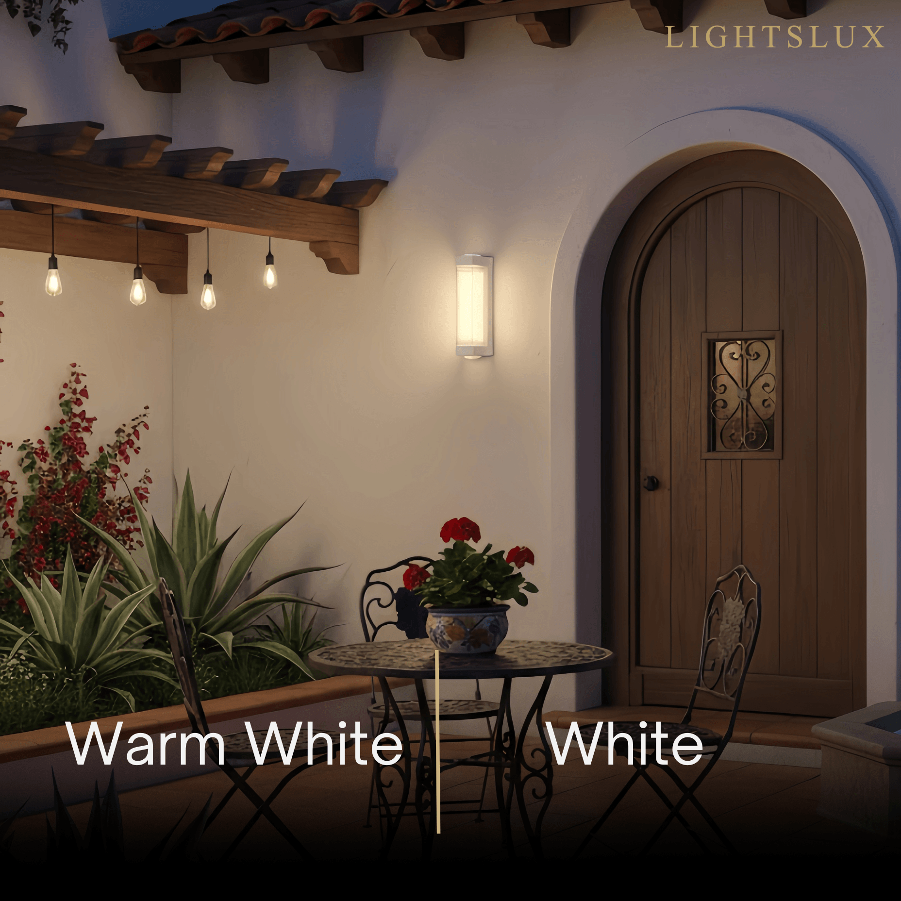 Nordic Outdoor Wall Lamp – White/Black Acrylic Light for Courtyard/Patio - Flindria