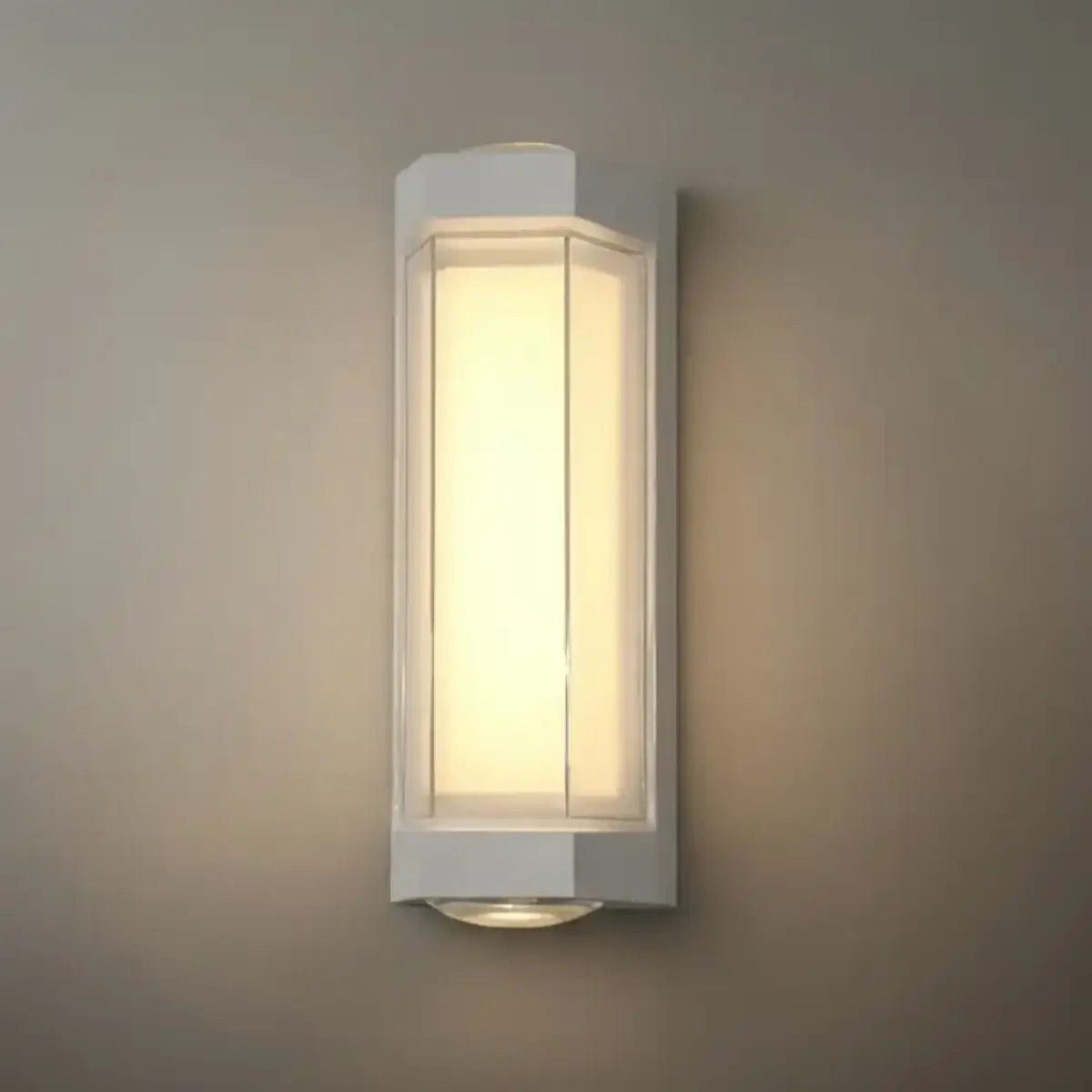 Nordic Outdoor Wall Lamp – White/Black Acrylic Light for Courtyard/Patio - Flindria