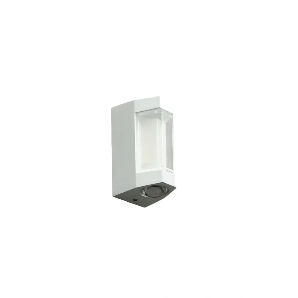 Nordic Outdoor Wall Lamp – White/Black Acrylic Light for Courtyard/Patio - Flindria