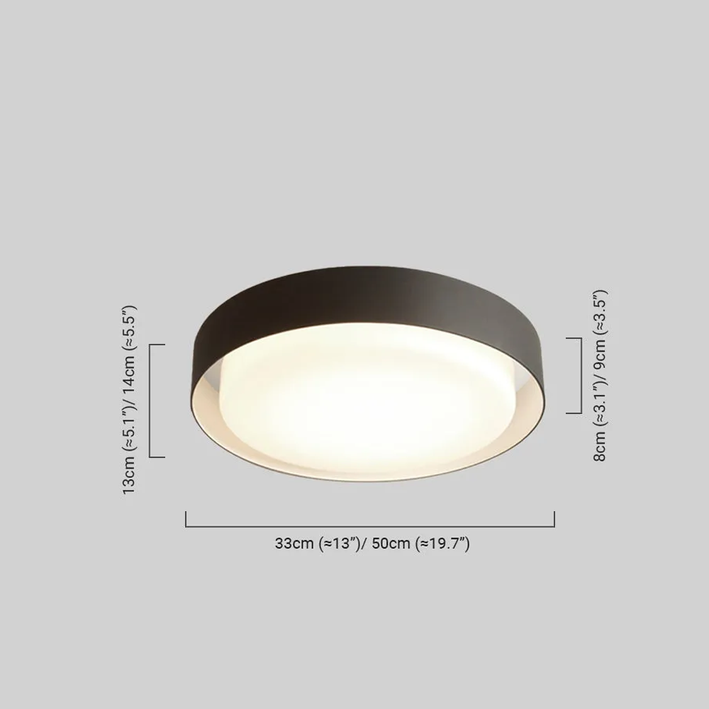 Modern Black Outdoor Ceiling Lights Metal Acrylic Round Outdoor - Flindria