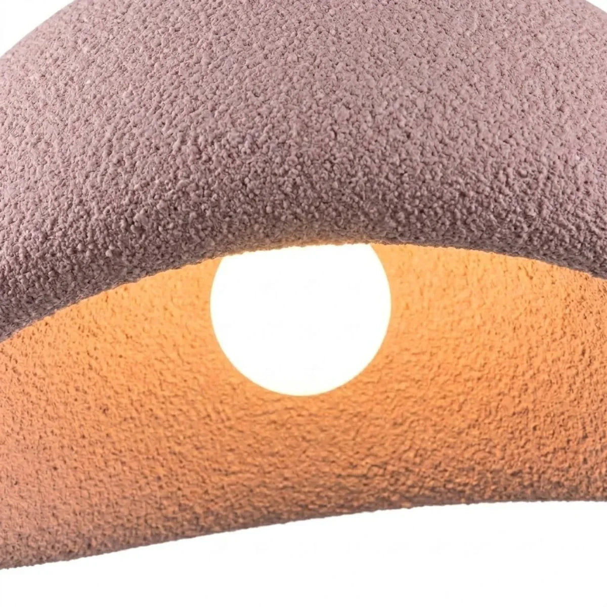 Art Deco Pink Pendant Light - Bread Shape Polystyrene & Metal for Dining Room - Flindria
