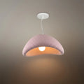 Art Deco Pink Pendant Light - Bread Shape Polystyrene & Metal for Dining Room - Flindria
