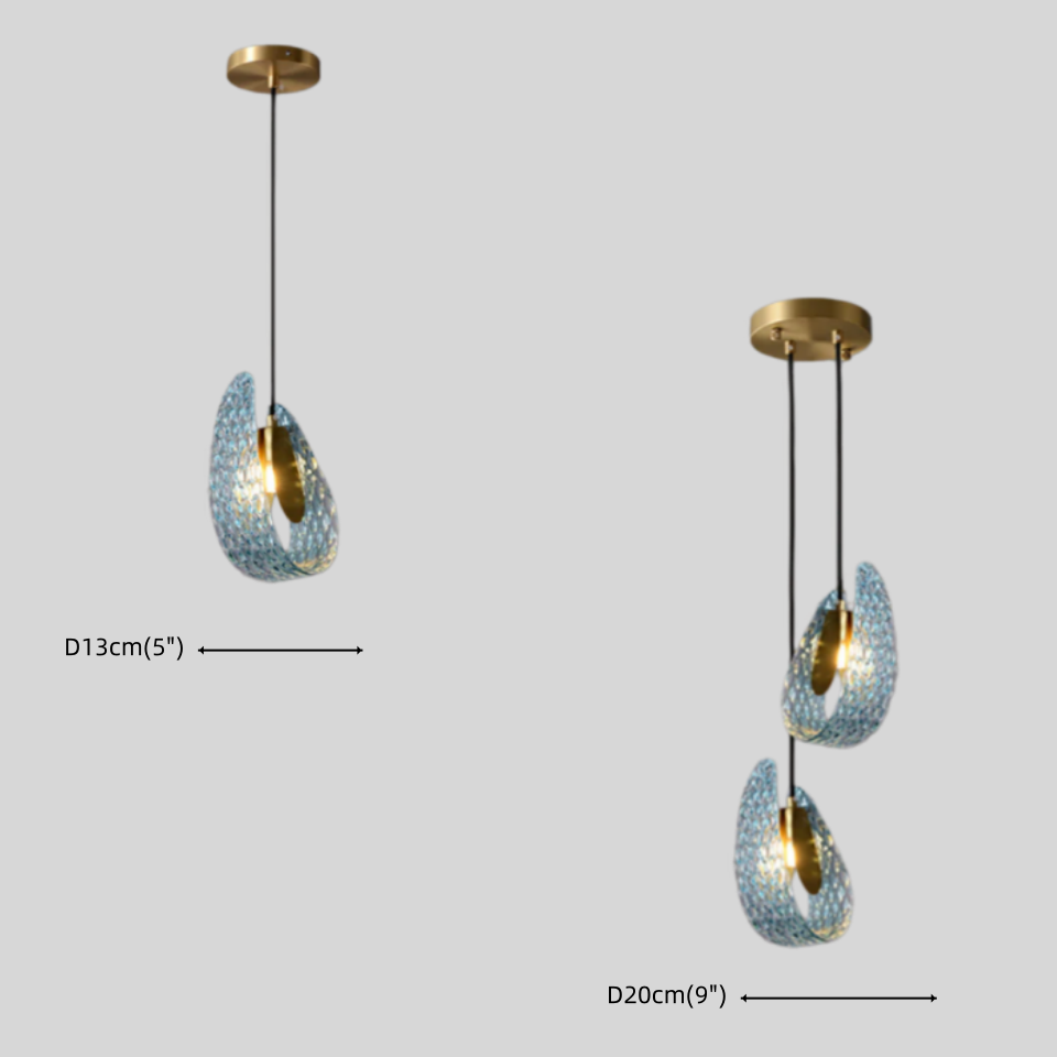 Art Deco Peacock Chandelier – Blue Feather Art Glass Contemporary for Dining Room Bedroom - Flindria