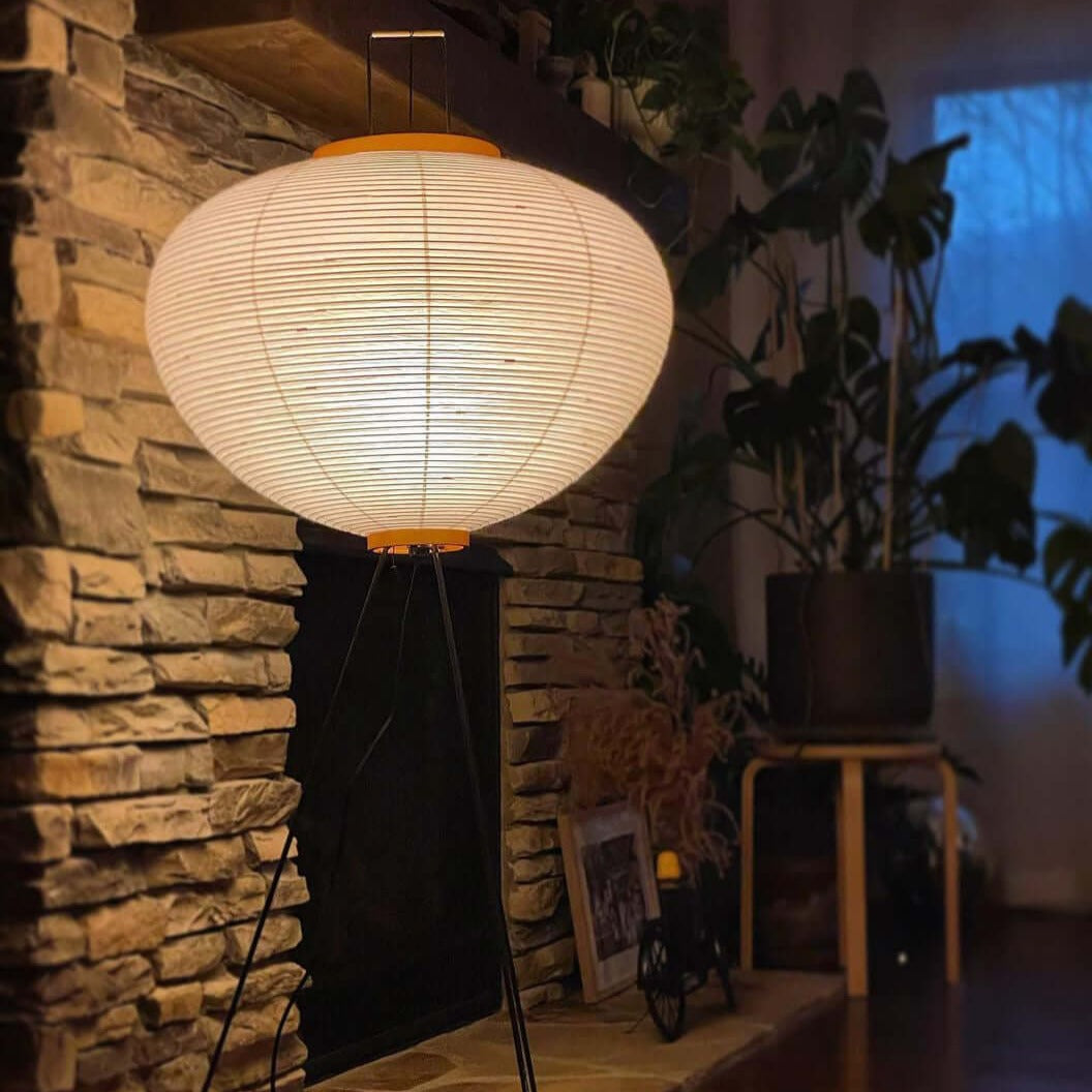 Hikaru – golvlampa i rispapper - japanskinspirerat stämningsljus