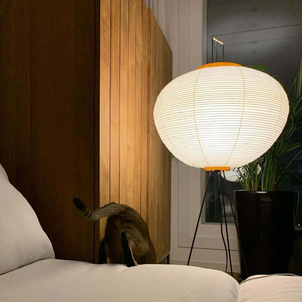 Hikaru – golvlampa i rispapper - japanskinspirerat stämningsljus