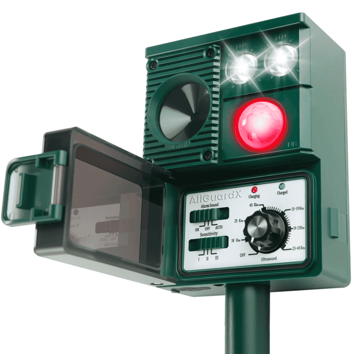 Solar Motion Activated Animal Repellent — Adjustable Ultrasonic Deterrent