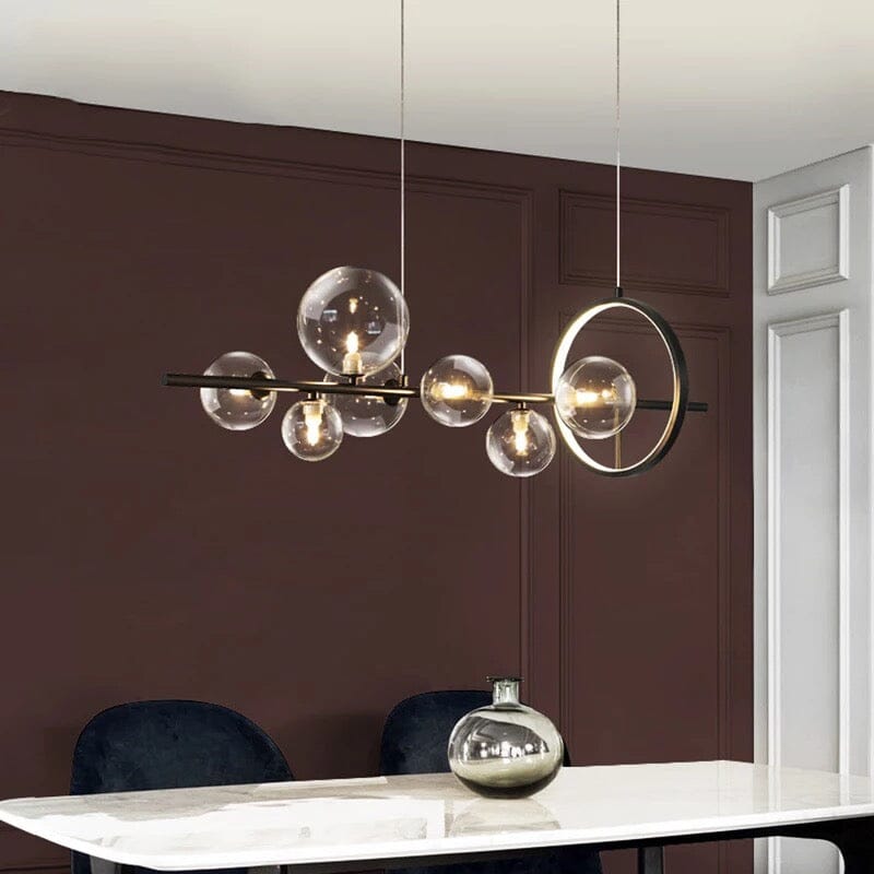 AstraLume Dual-Style LED-Kronleuchter mit Glaselementen und Aluminiumrahmen für moderne Häuser