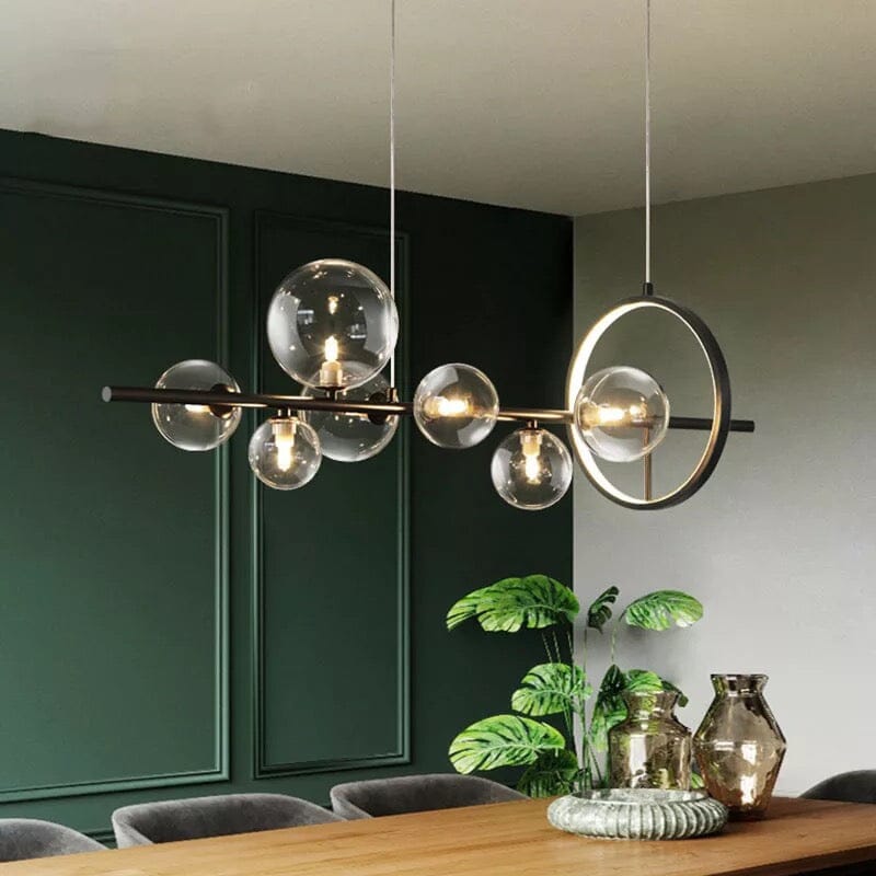 AstraLume Dual-Style LED-Kronleuchter mit Glaselementen und Aluminiumrahmen für moderne Häuser
