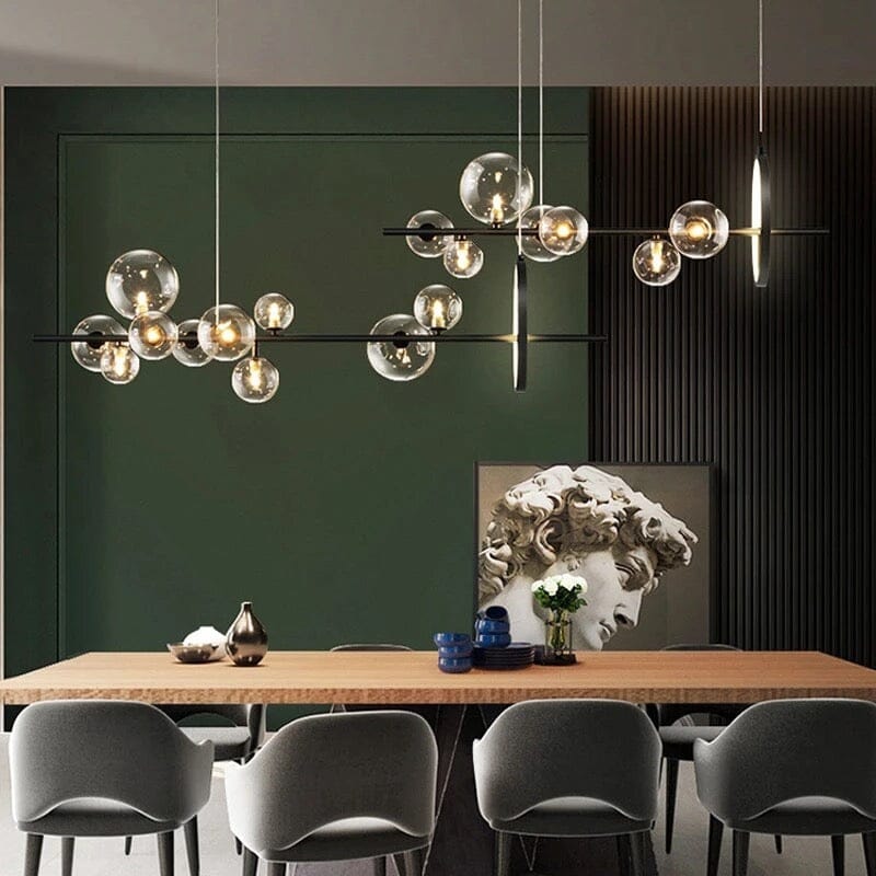 AstraLume Dual-Style LED-Kronleuchter mit Glaselementen und Aluminiumrahmen für moderne Häuser