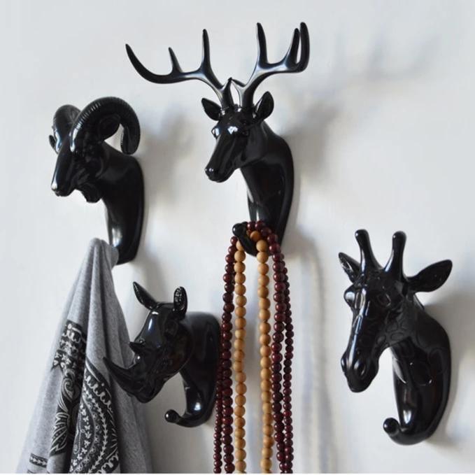 Ganci da parete a forma di animali — organizer decorativo per chiavi, asciugamani e borse