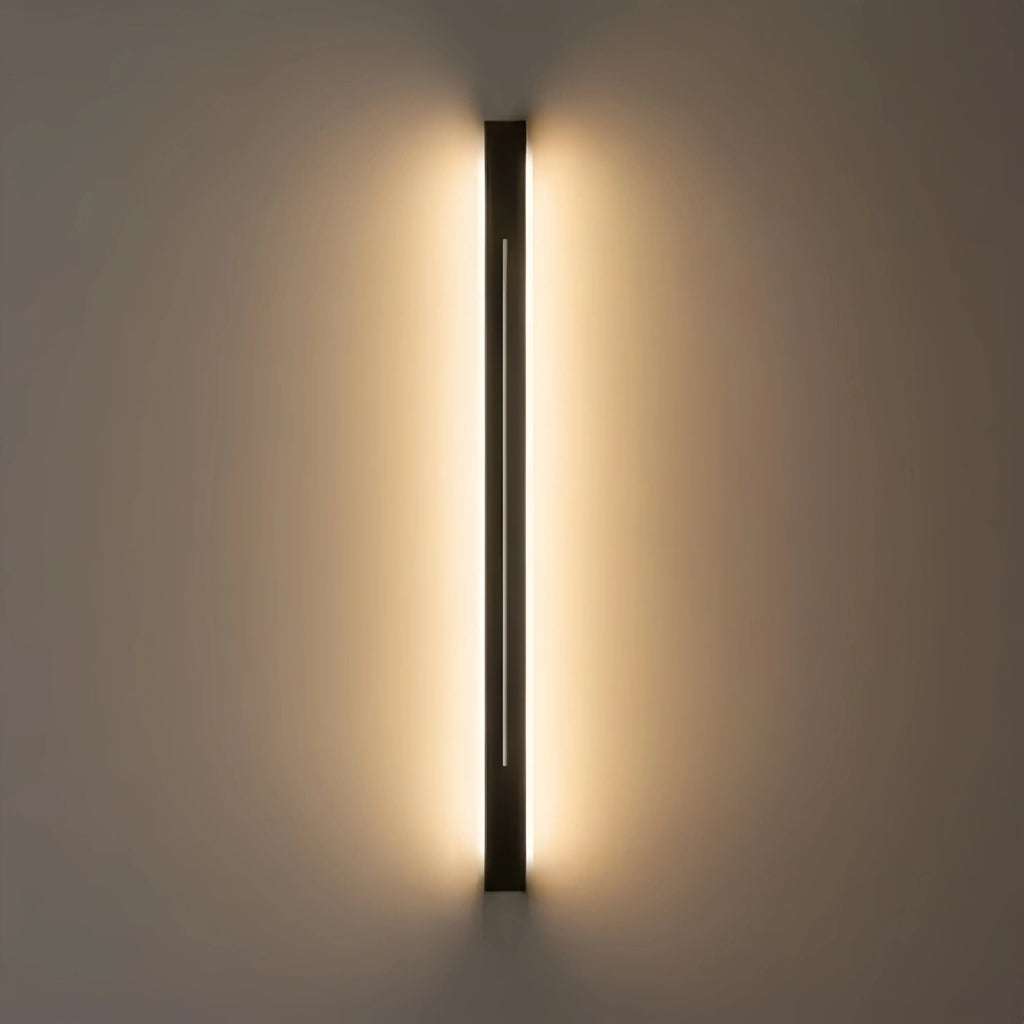 Minimalist LED Wall Lamp – Black/Gold for Bedroom - Flindria