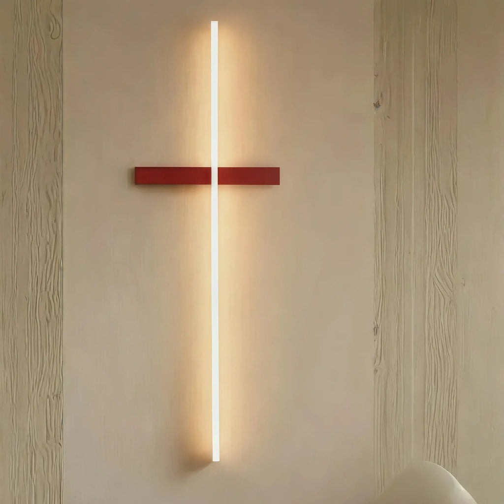 Minimalist Linear LED Wall Lamp – Black/White/ Red for Living Room - Flindria