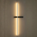 Minimalist Linear LED Wall Lamp – Black/White/ Red for Living Room - Flindria
