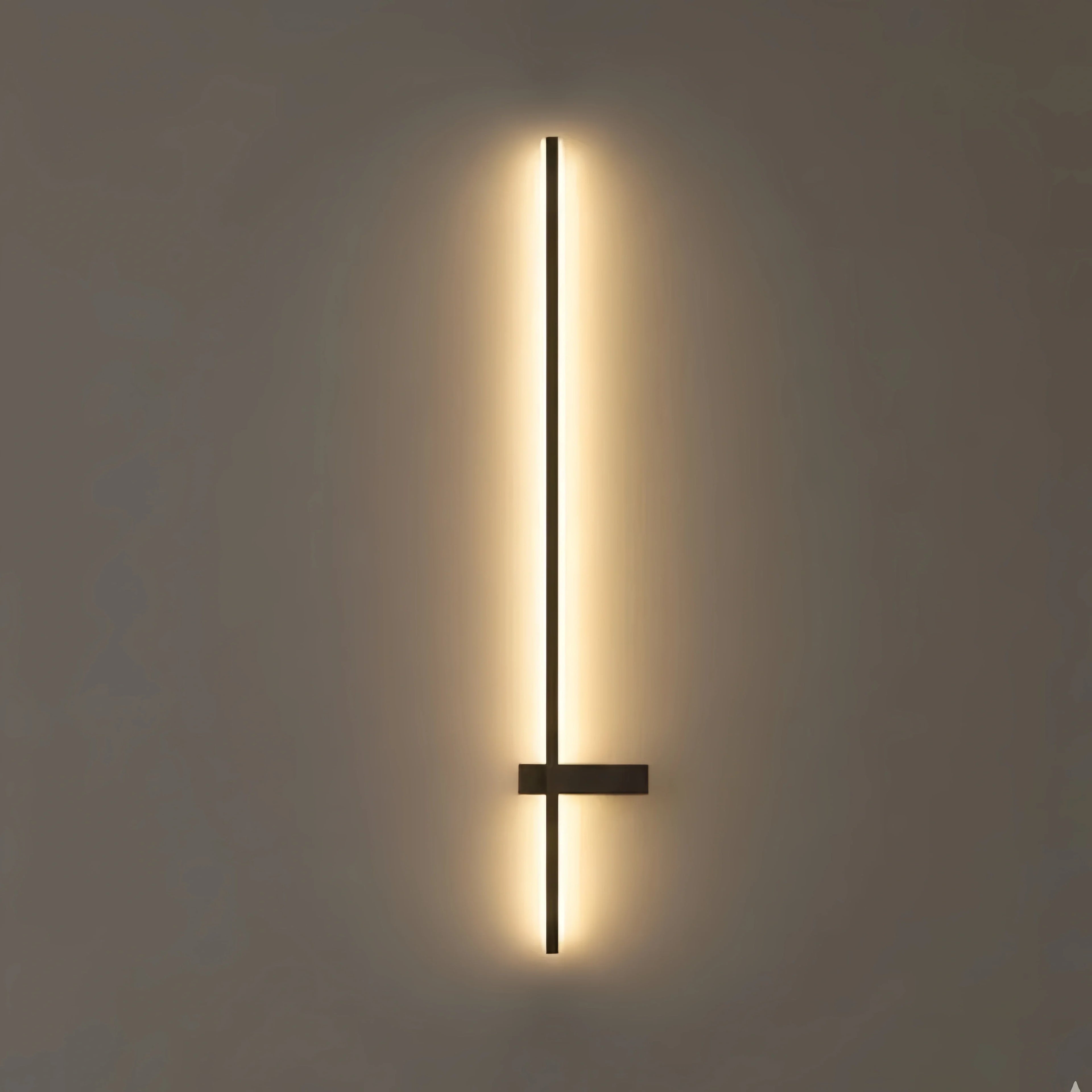 Modern Linear LED Wall Lamp – Black Solar & Sensor Light Outdoor - Flindria