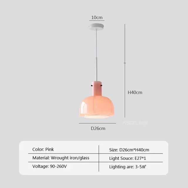 FloeLumen Adjustable Nordic Pendant Lamp In Glass Metal