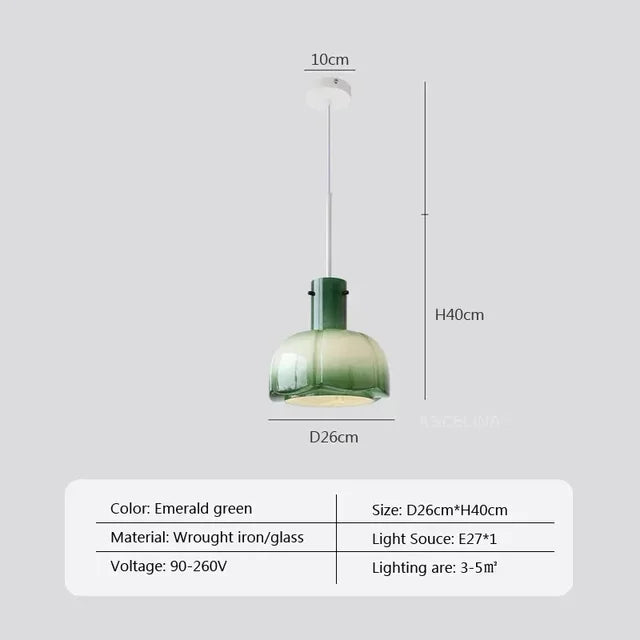 FloeLumen Adjustable Nordic Pendant Lamp In Glass Metal