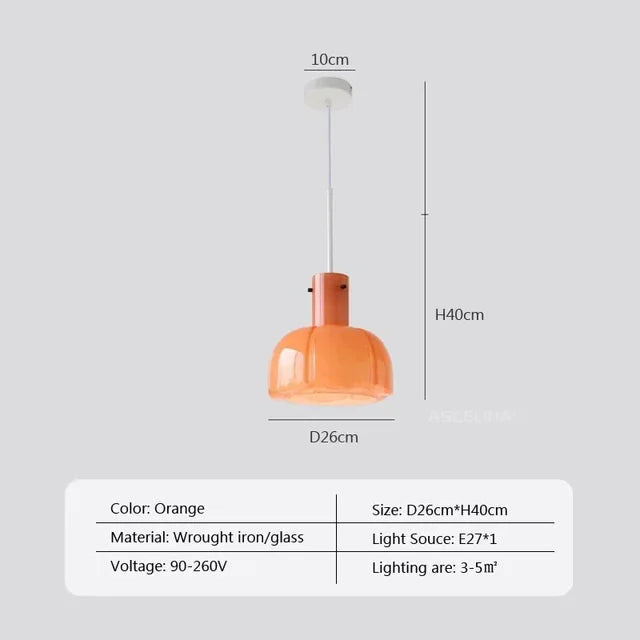 FloeLumen Adjustable Nordic Pendant Lamp In Glass Metal