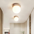 TerraLume LED Ceiling Fixture In Travertine For Compact Rooms
