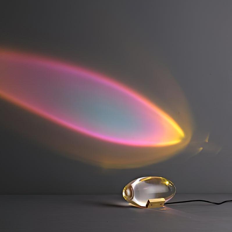 Lume Glasglobus Tischlampe mit Metallbasis für warmes Ambiente
