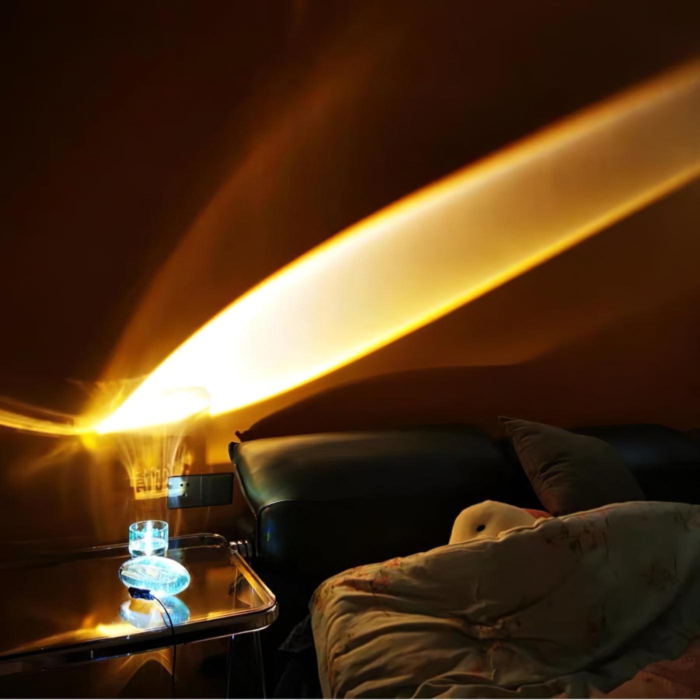 Lume Glasglobus Tischlampe mit Metallbasis für warmes Ambiente