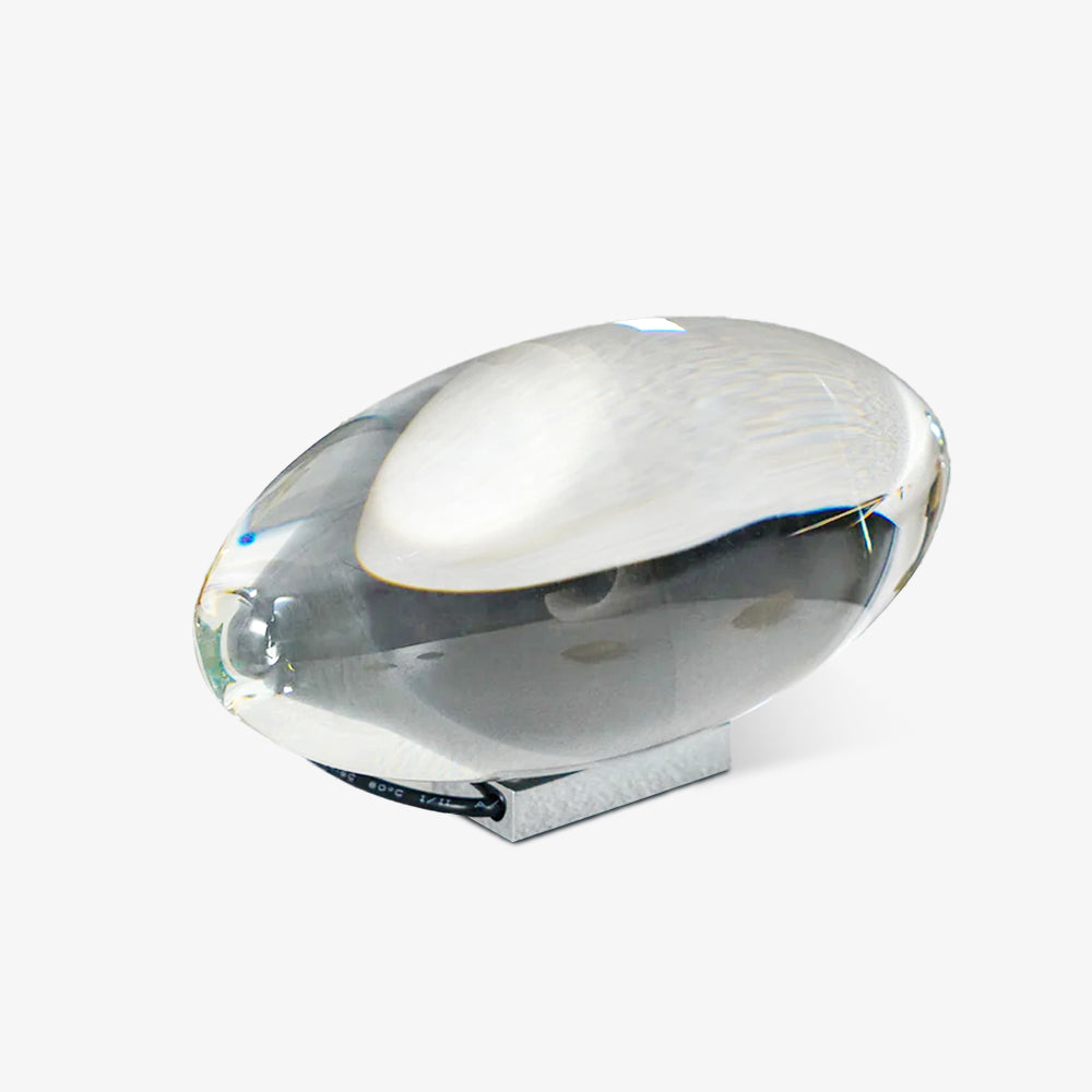 Lume Glasglobus Tischlampe mit Metallbasis für warmes Ambiente