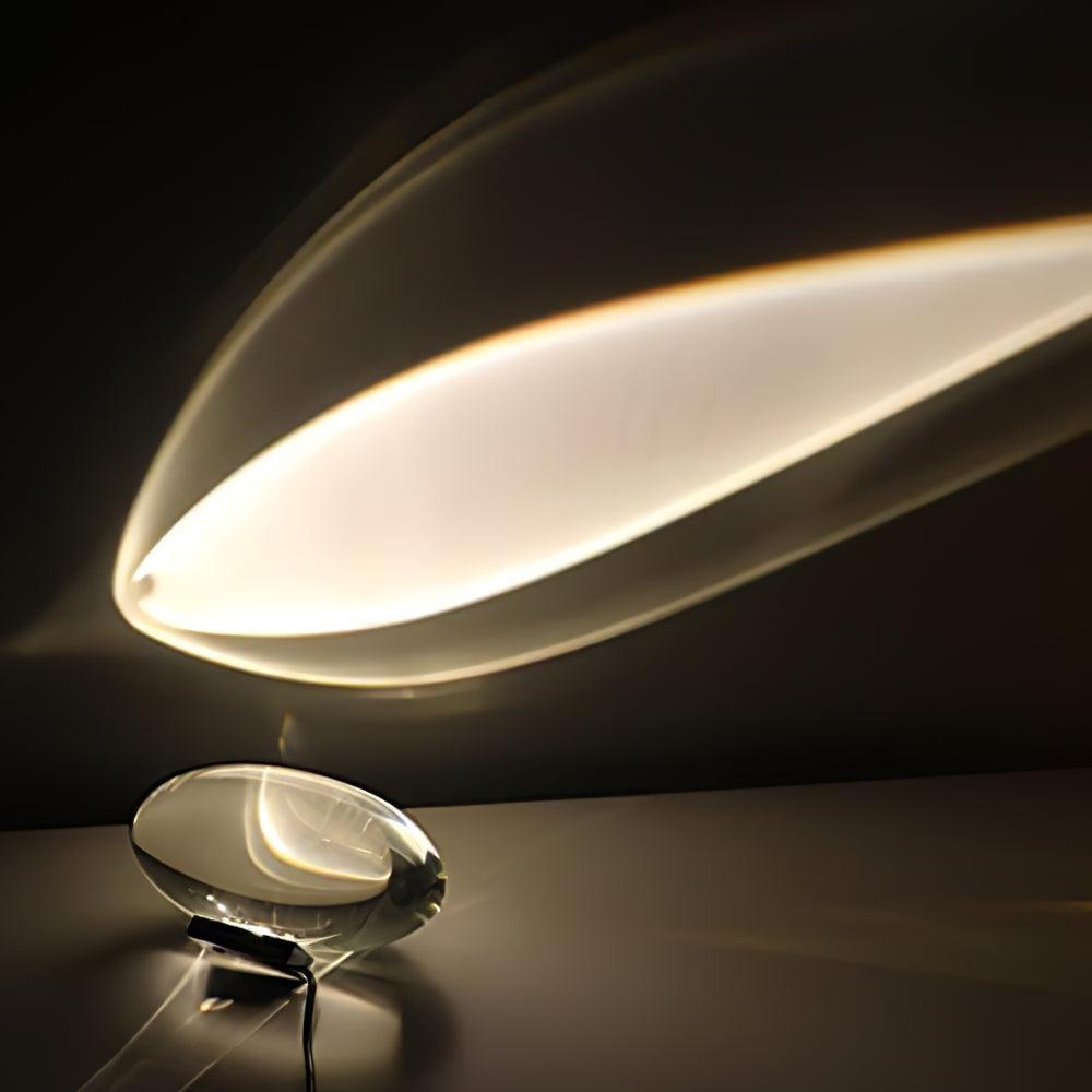 Lume Glasglobus Tischlampe mit Metallbasis für warmes Ambiente