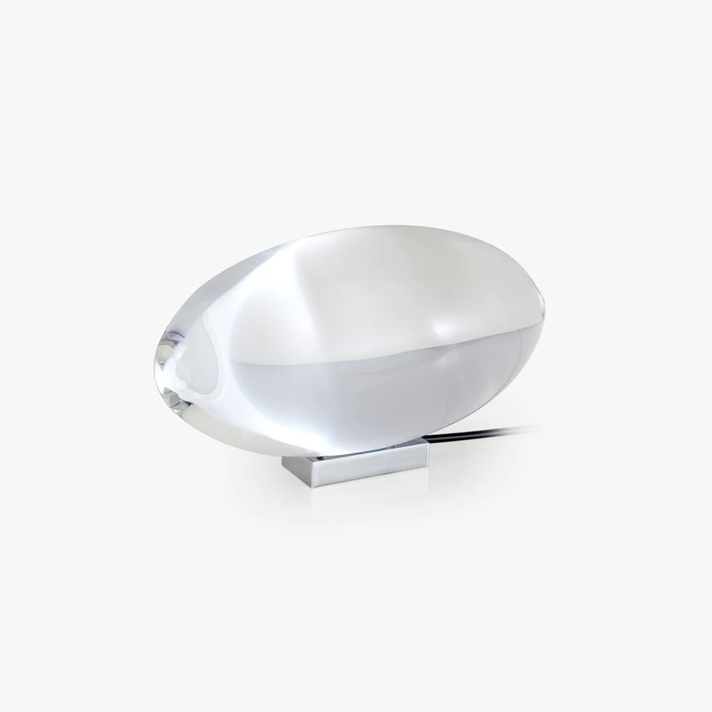 Lume Glasglobus Tischlampe mit Metallbasis für warmes Ambiente