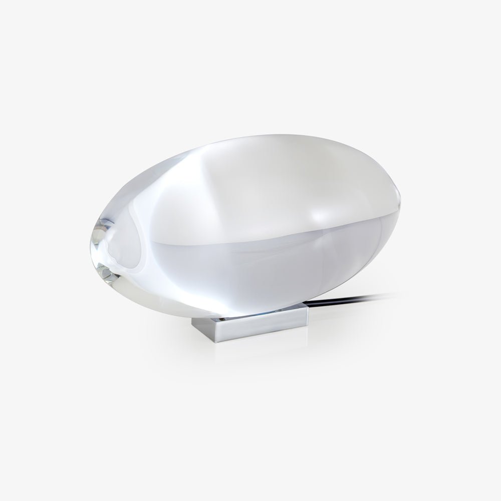 Lume Glasglobus Tischlampe mit Metallbasis für warmes Ambiente