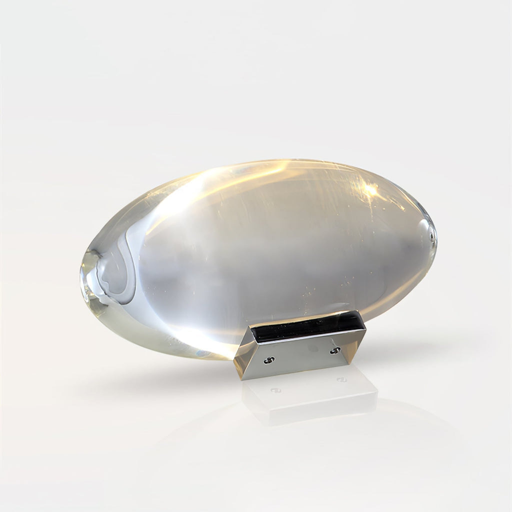 Lume Glasglobus Tischlampe mit Metallbasis für warmes Ambiente