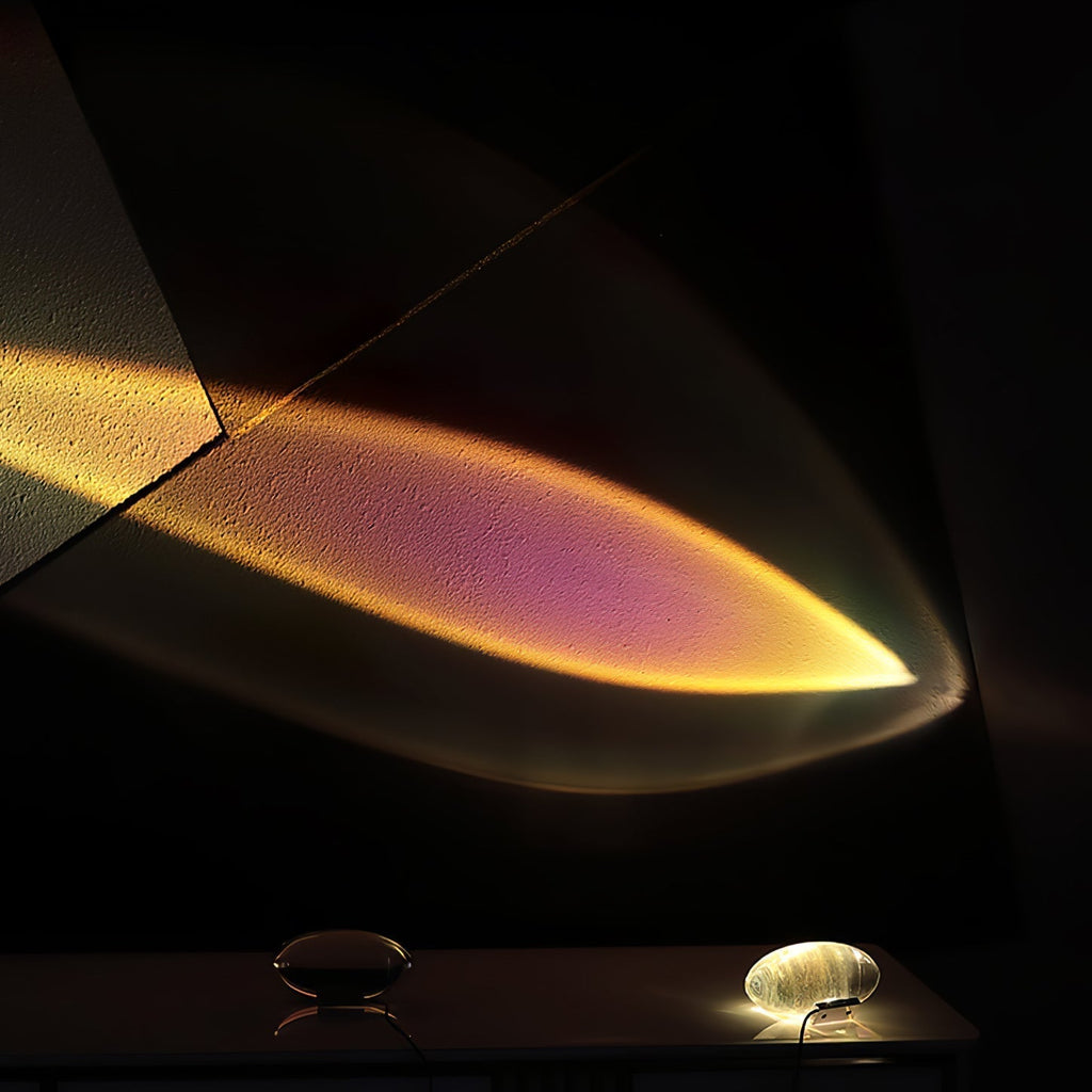 Lume Glasglobus Tischlampe mit Metallbasis für warmes Ambiente