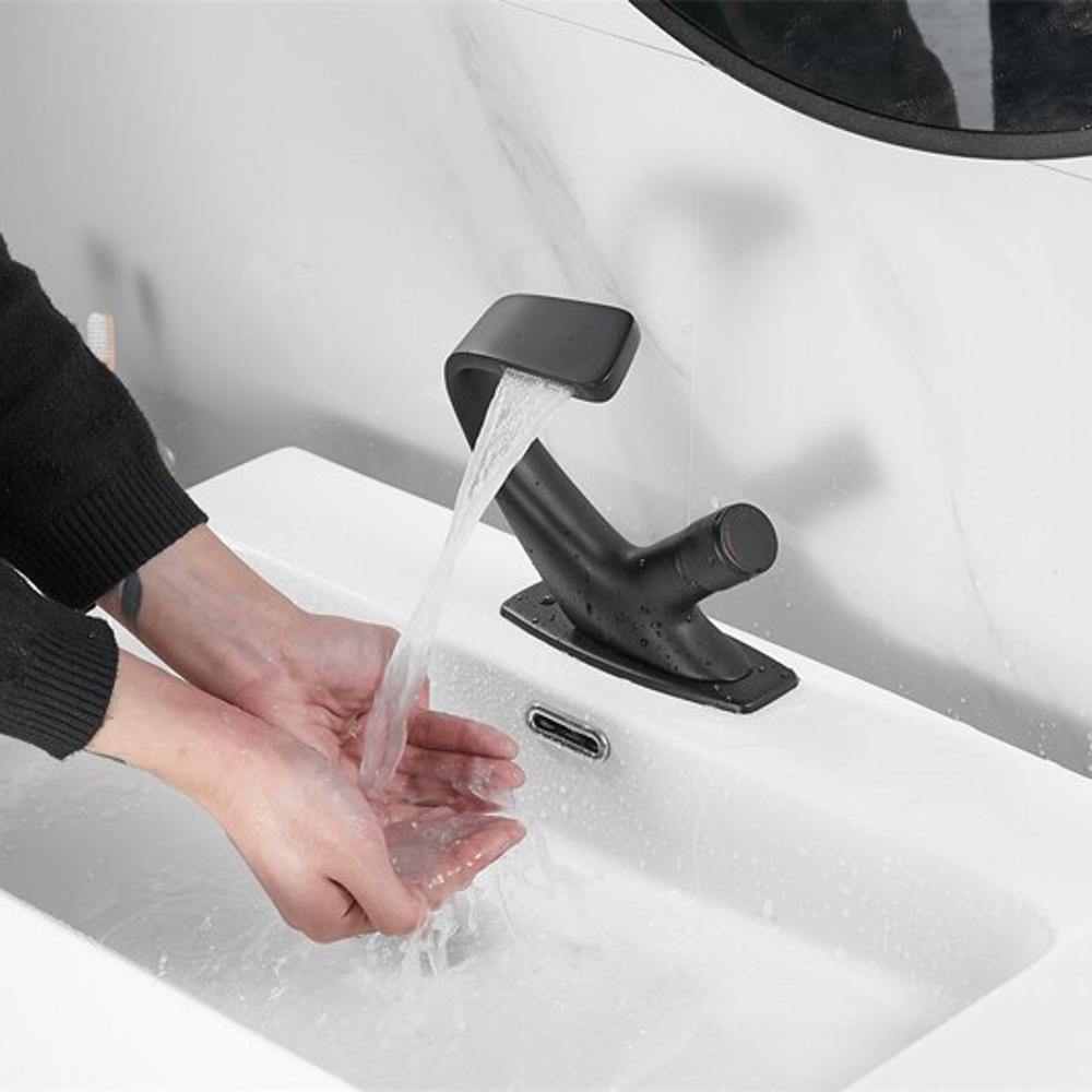 Waschtischarmatur Austin — Einhebelmischer mit Wasserfallauslauf