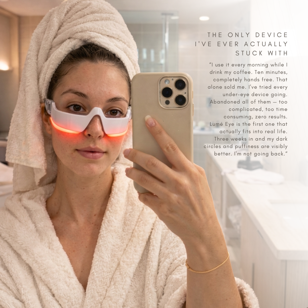 Dual-Tech Under Eye Rejuvenation Device — Red Light And EMS Therapy