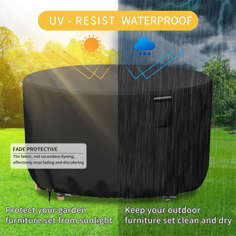 Housse ronde résistante aux UV pour meubles Vellor — Extérieur imperméable